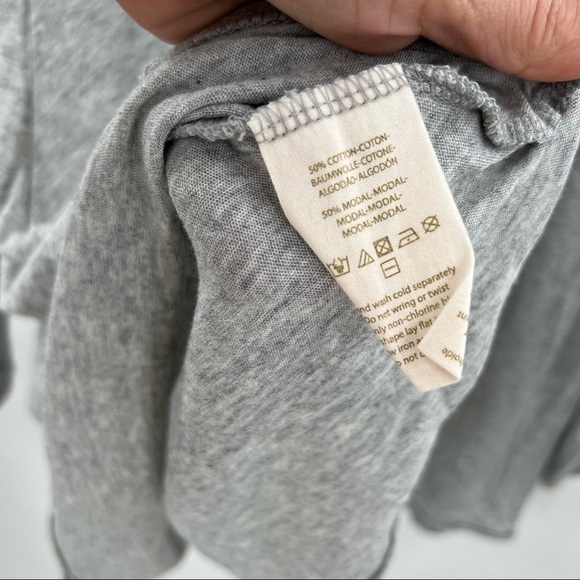 FREE People grey mock neck long sleeve light dress size M - Picture 6 of 6